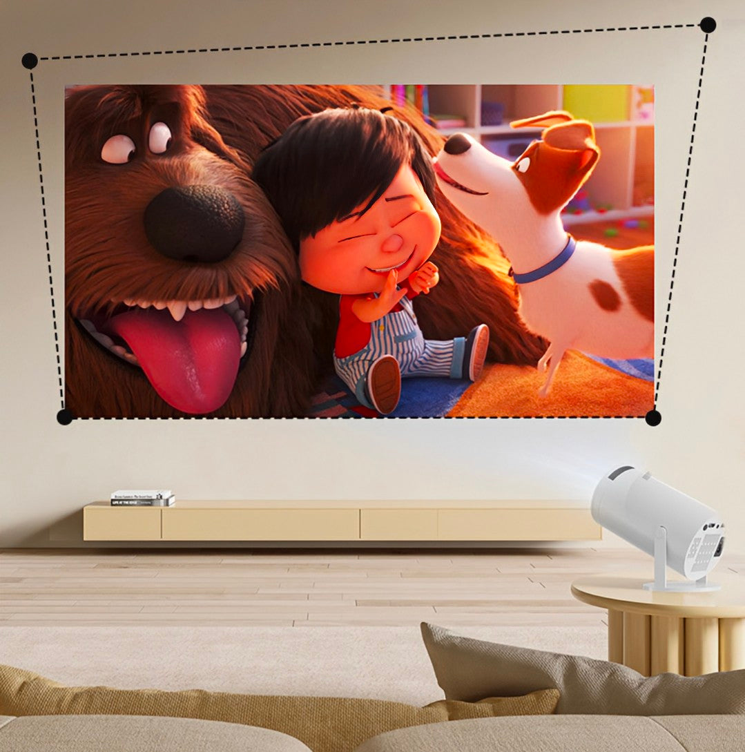 Projecteur LUMINA 4K Ultra HD – Cinéma maison portable et design minimaliste